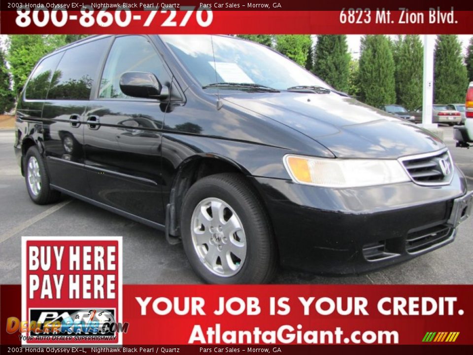 2003 Honda Odyssey EX-L Nighthawk Black Pearl / Quartz Photo #4