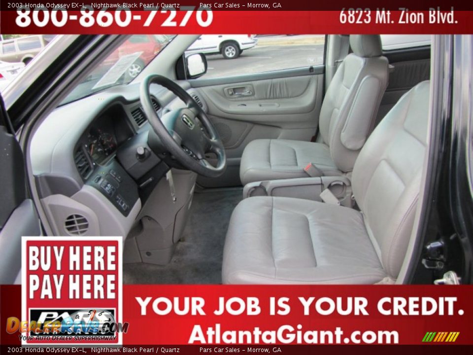 2003 Honda Odyssey EX-L Nighthawk Black Pearl / Quartz Photo #6