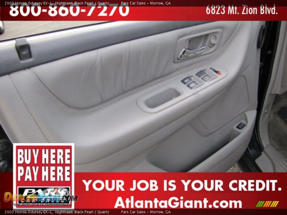 2003 Honda Odyssey EX-L Nighthawk Black Pearl / Quartz Photo #7