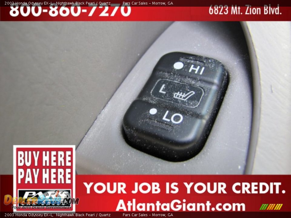 2003 Honda Odyssey EX-L Nighthawk Black Pearl / Quartz Photo #8