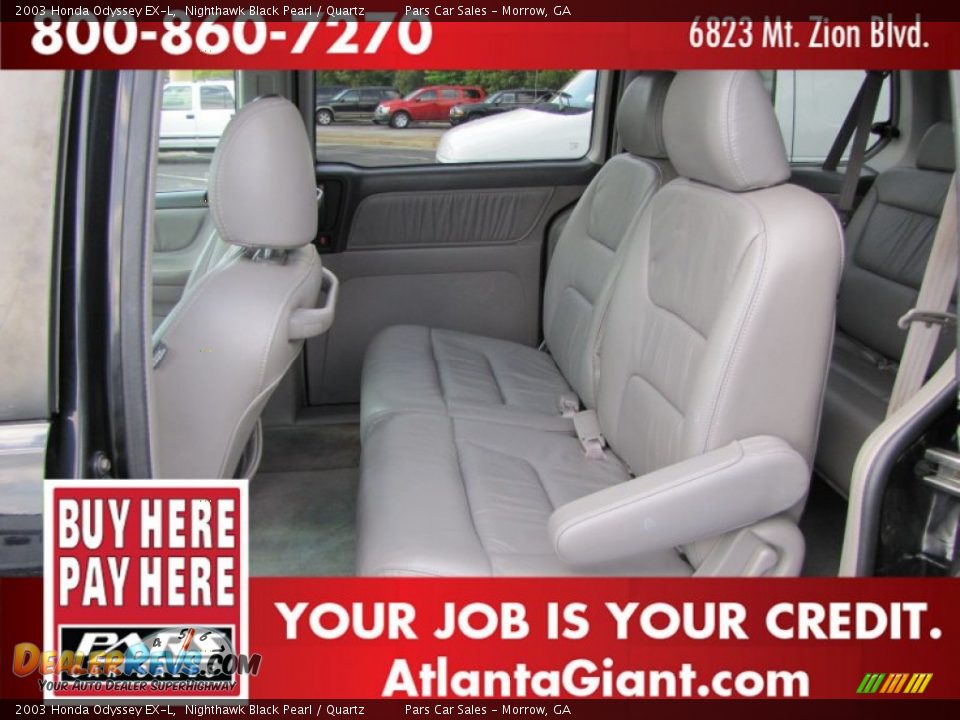 2003 Honda Odyssey EX-L Nighthawk Black Pearl / Quartz Photo #9