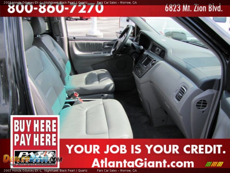 2003 Honda Odyssey EX-L Nighthawk Black Pearl / Quartz Photo #11