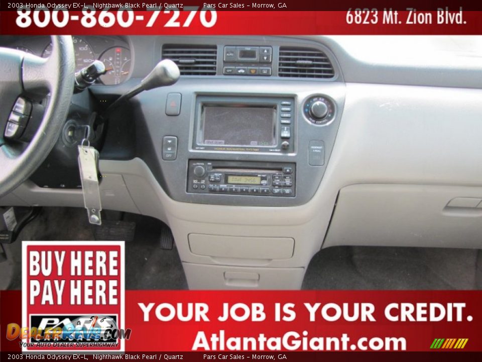 2003 Honda Odyssey EX-L Nighthawk Black Pearl / Quartz Photo #12