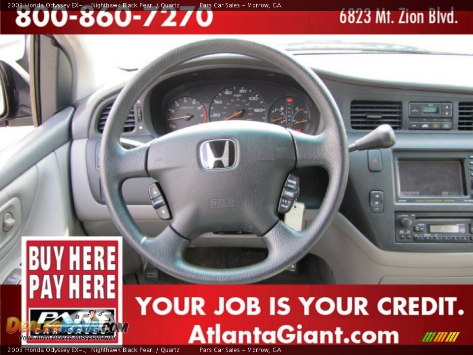 2003 Honda Odyssey EX-L Nighthawk Black Pearl / Quartz Photo #13