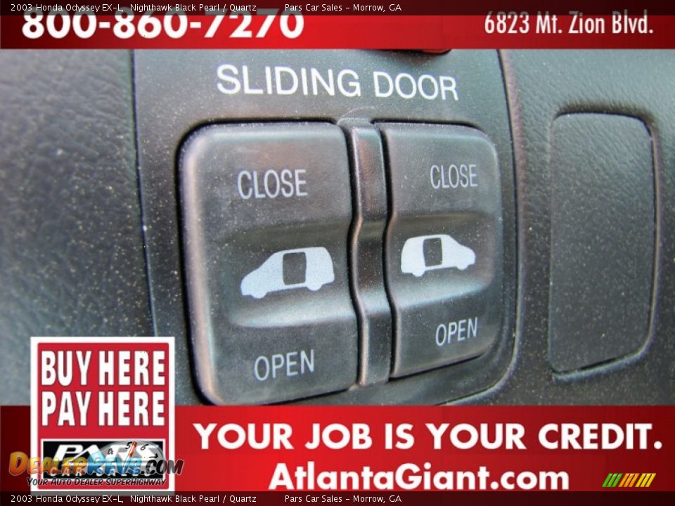 2003 Honda Odyssey EX-L Nighthawk Black Pearl / Quartz Photo #14