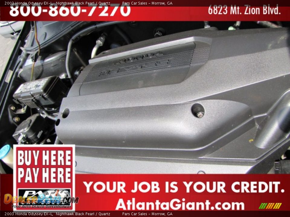 2003 Honda Odyssey EX-L Nighthawk Black Pearl / Quartz Photo #16