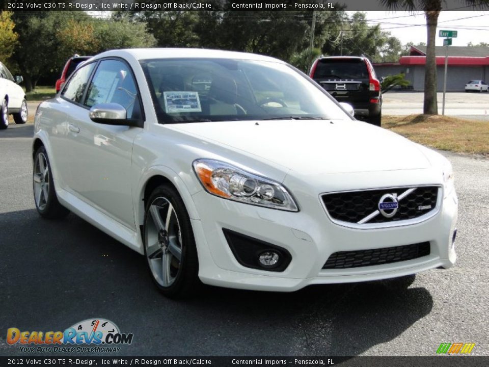 2012 Volvo C30 T5 R-Design Ice White / R Design Off Black/Calcite Photo #3