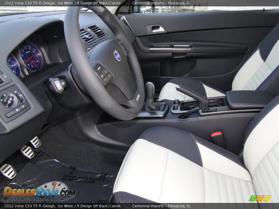 2012 Volvo C30 T5 R-Design Ice White / R Design Off Black/Calcite Photo #12