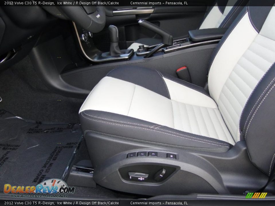 2012 Volvo C30 T5 R-Design Ice White / R Design Off Black/Calcite Photo #13