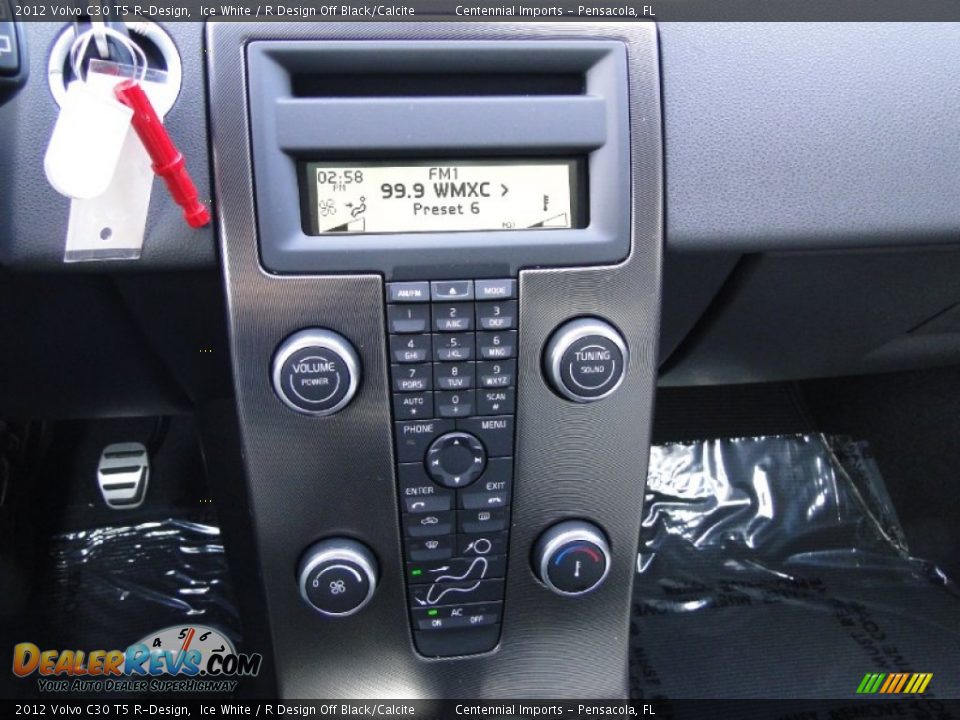 2012 Volvo C30 T5 R-Design Ice White / R Design Off Black/Calcite Photo #17