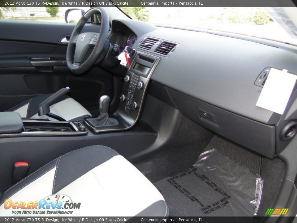 2012 Volvo C30 T5 R-Design Ice White / R Design Off Black/Calcite Photo #21