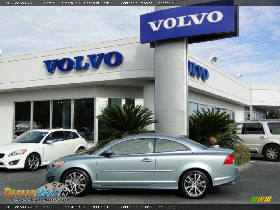 2012 Volvo C70 T5 Celestial Blue Metallic / Calcite/Off Black Photo #2