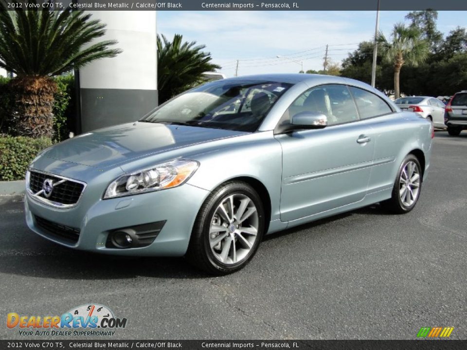 2012 Volvo C70 T5 Celestial Blue Metallic / Calcite/Off Black Photo #4