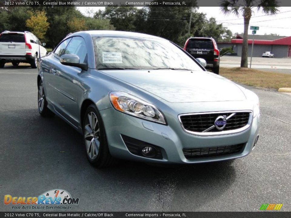 2012 Volvo C70 T5 Celestial Blue Metallic / Calcite/Off Black Photo #5