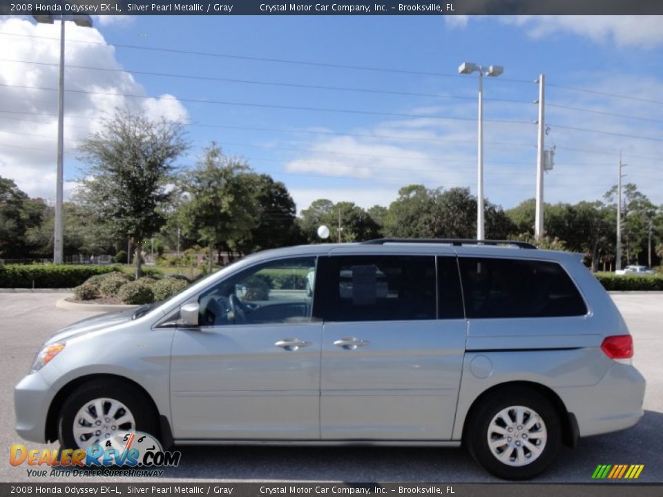 2008 Honda Odyssey EX-L Silver Pearl Metallic / Gray Photo #2