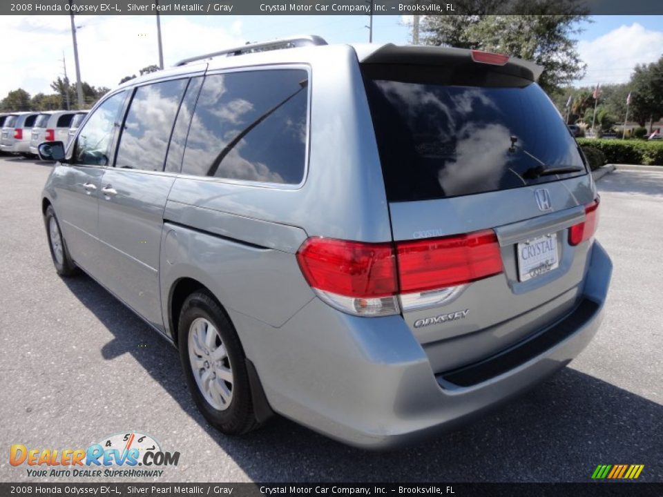2008 Honda Odyssey EX-L Silver Pearl Metallic / Gray Photo #3