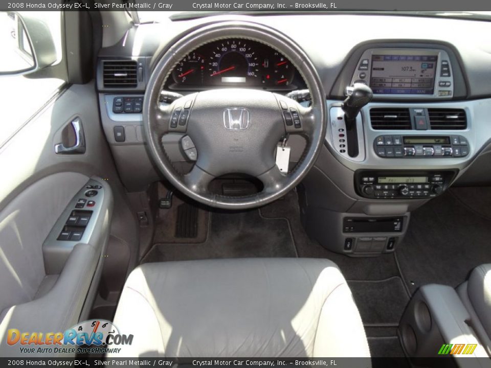 2008 Honda Odyssey EX-L Silver Pearl Metallic / Gray Photo #7