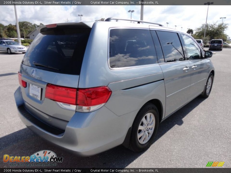 2008 Honda Odyssey EX-L Silver Pearl Metallic / Gray Photo #10