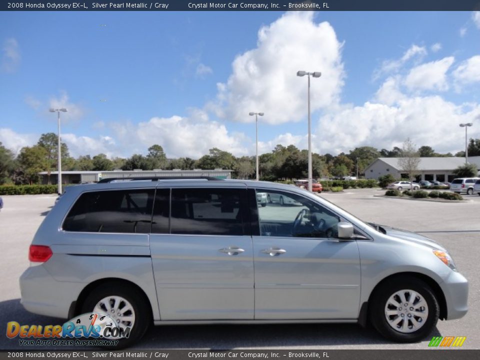 2008 Honda Odyssey EX-L Silver Pearl Metallic / Gray Photo #11