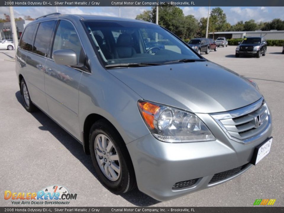 2008 Honda Odyssey EX-L Silver Pearl Metallic / Gray Photo #12