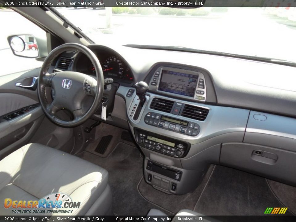 2008 Honda Odyssey EX-L Silver Pearl Metallic / Gray Photo #13