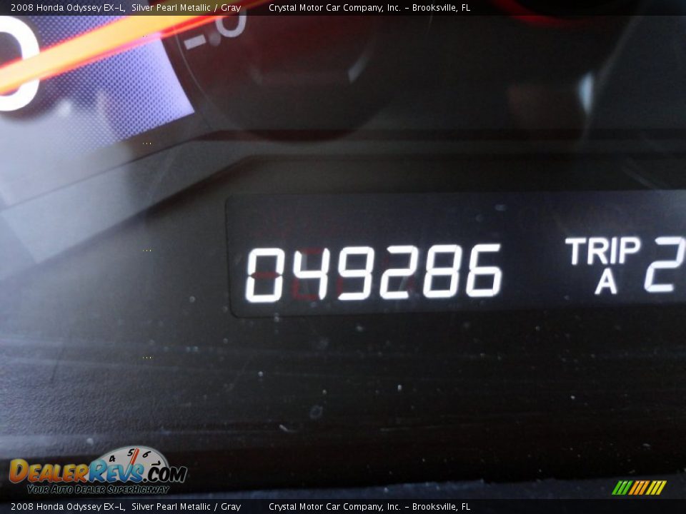 2008 Honda Odyssey EX-L Silver Pearl Metallic / Gray Photo #22