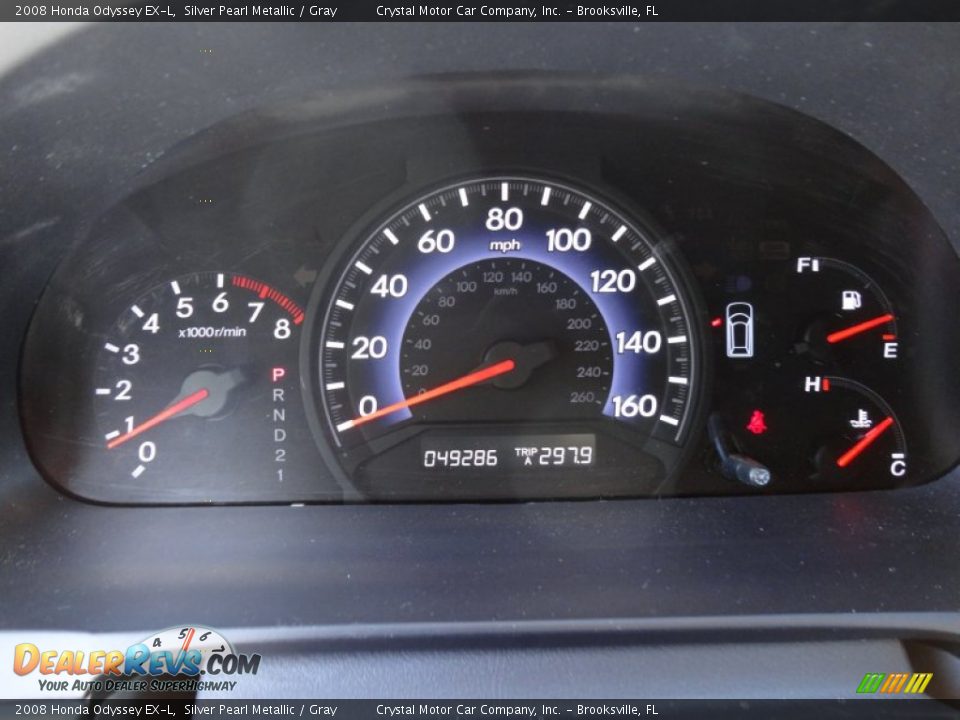 2008 Honda Odyssey EX-L Silver Pearl Metallic / Gray Photo #23