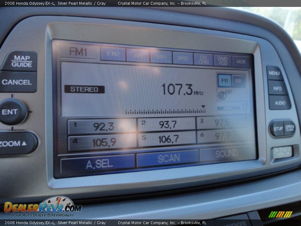 2008 Honda Odyssey EX-L Silver Pearl Metallic / Gray Photo #24