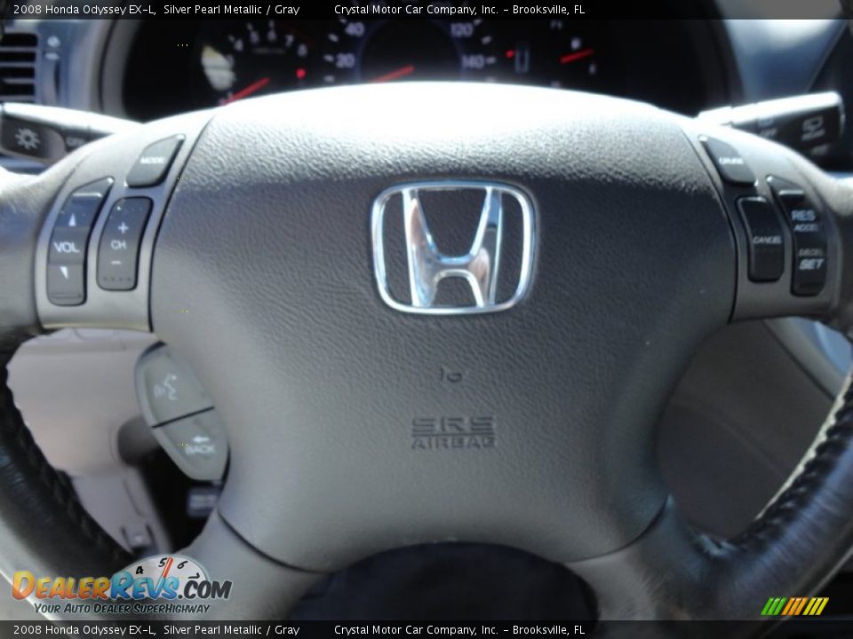 2008 Honda Odyssey EX-L Silver Pearl Metallic / Gray Photo #29