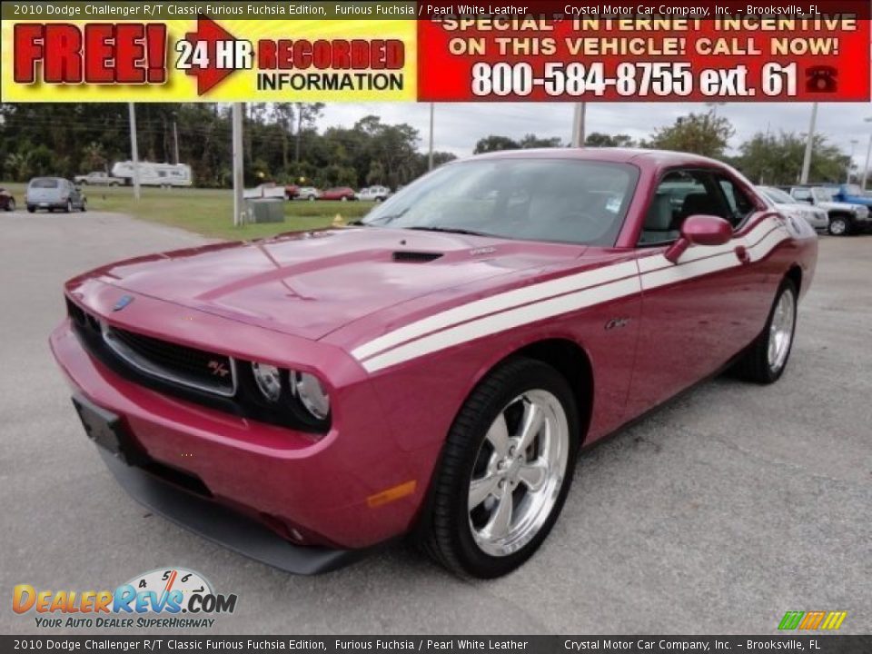 2010 Dodge Challenger R/T Classic Furious Fuchsia Edition Furious Fuchsia / Pearl White Leather Photo #1