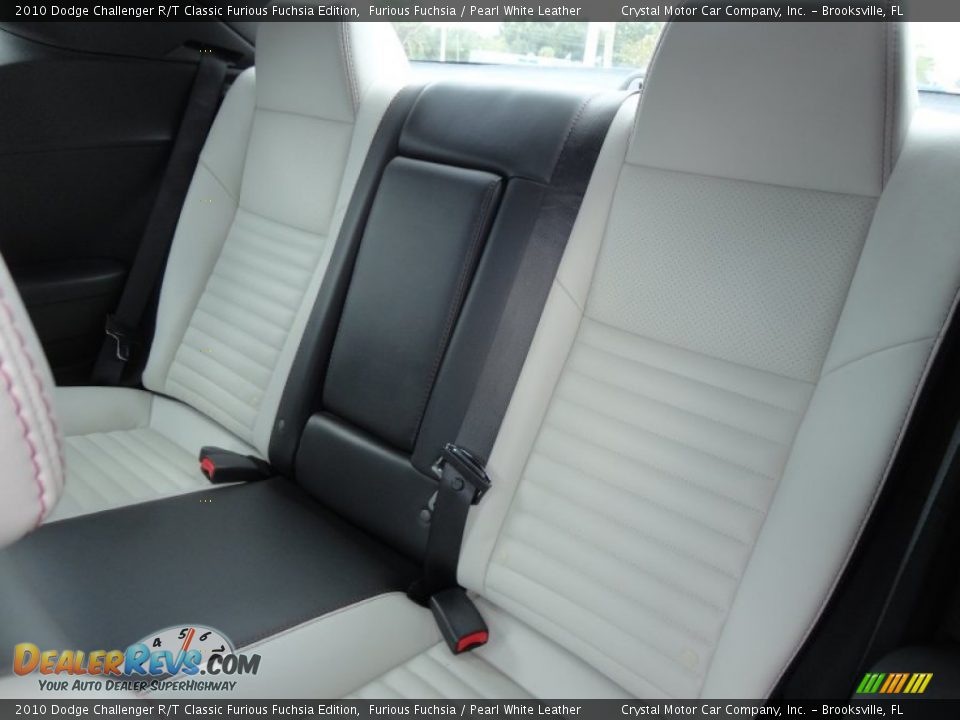 Pearl White Leather Interior - 2010 Dodge Challenger R/T Classic Furious Fuchsia Edition Photo #5