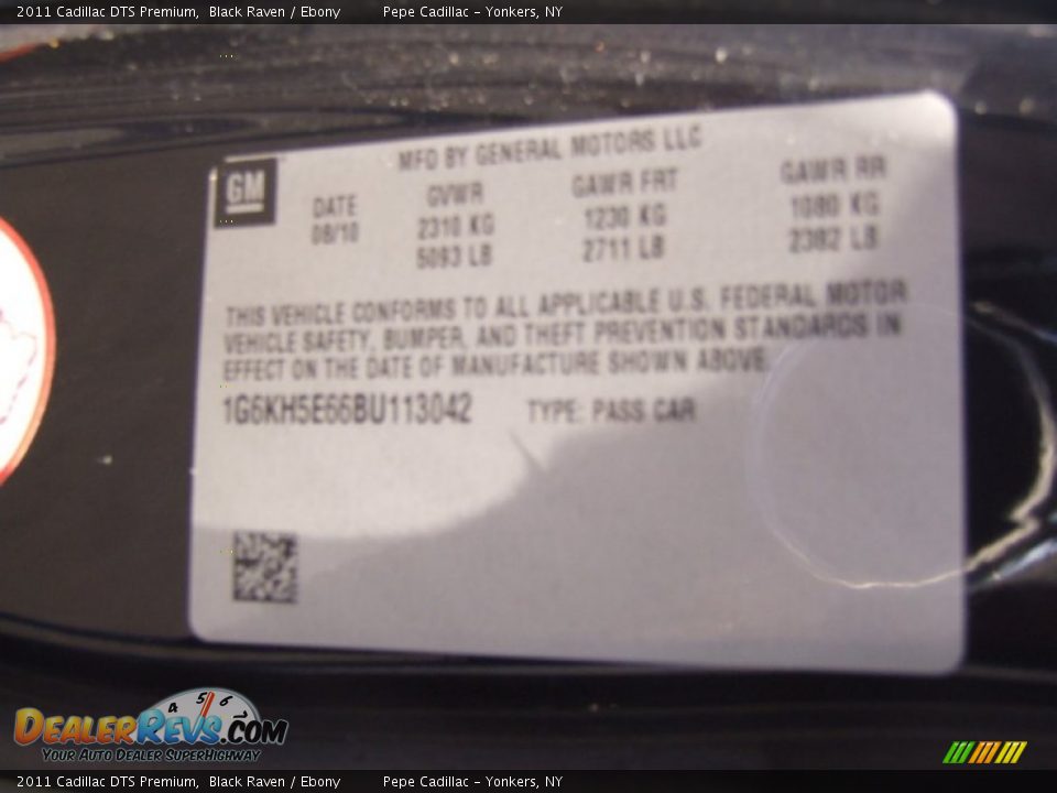 2011 Cadillac DTS Premium Black Raven / Ebony Photo #24