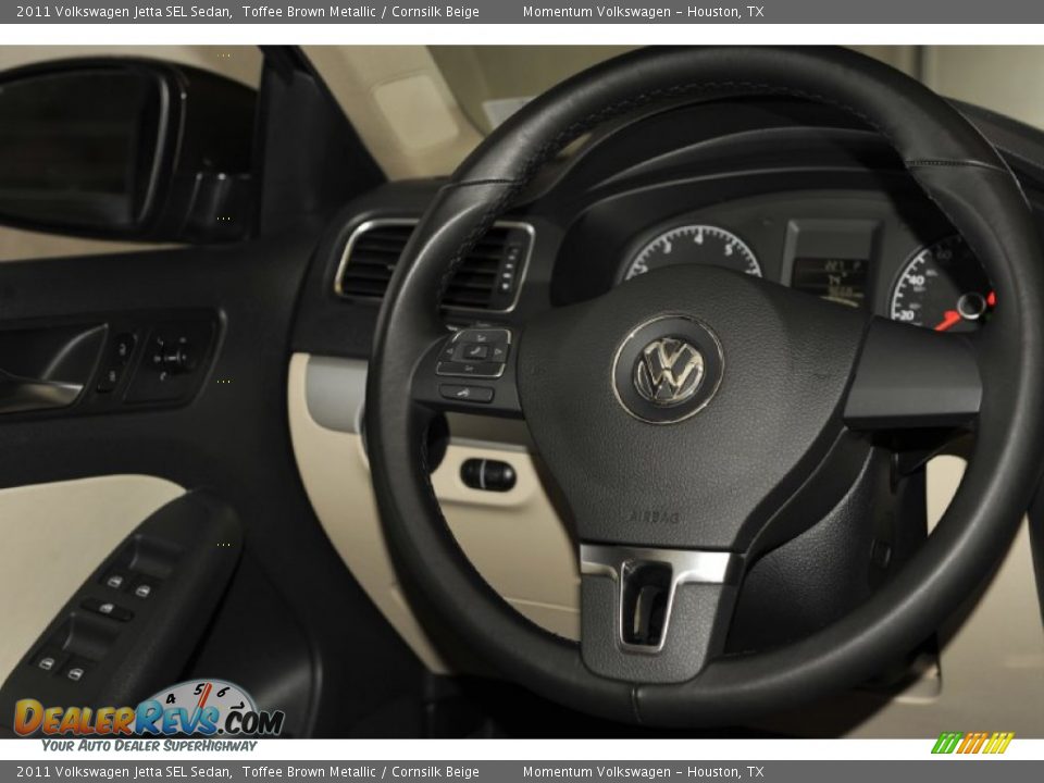 2011 Volkswagen Jetta SEL Sedan Toffee Brown Metallic / Cornsilk Beige Photo #29