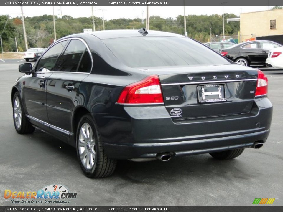 2010 Volvo S80 3.2 Seville Grey Metallic / Anthracite Photo #8