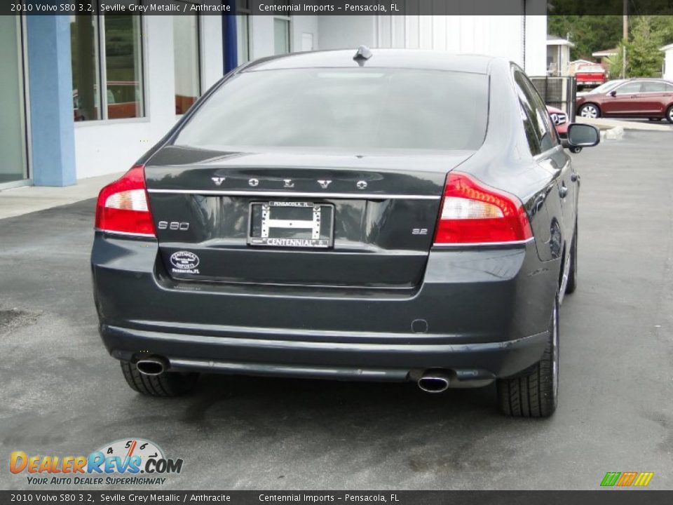 2010 Volvo S80 3.2 Seville Grey Metallic / Anthracite Photo #10