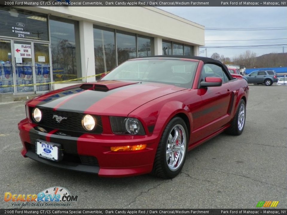 2008 Ford Mustang GT/CS California Special Convertible Dark Candy Apple Red / Dark Charcoal/Medium Parchment Photo #1