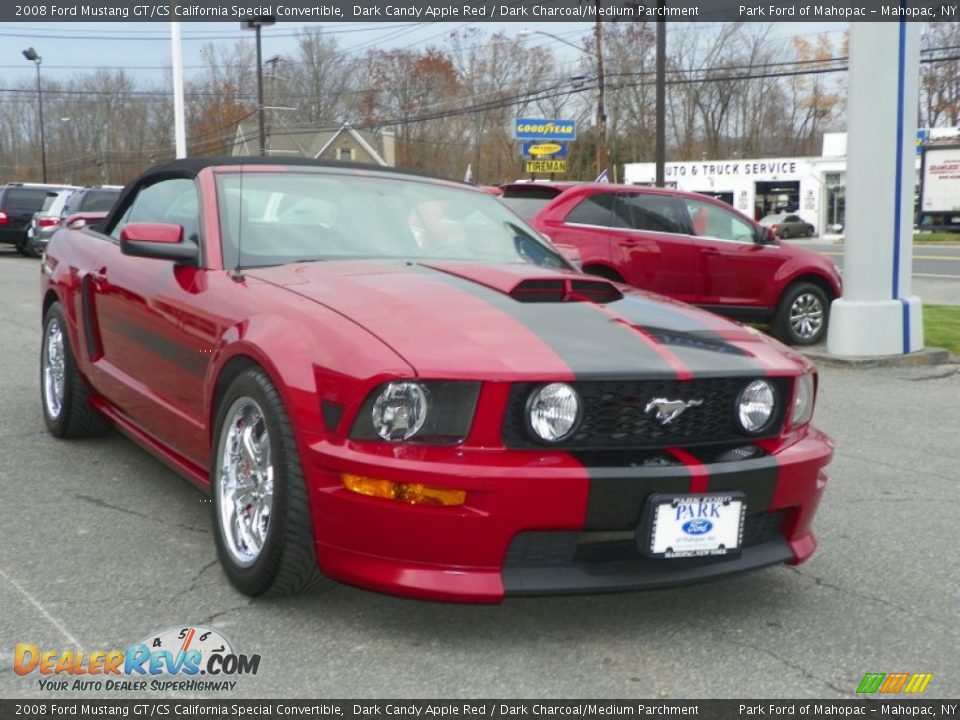 2008 Ford Mustang GT/CS California Special Convertible Dark Candy Apple Red / Dark Charcoal/Medium Parchment Photo #2