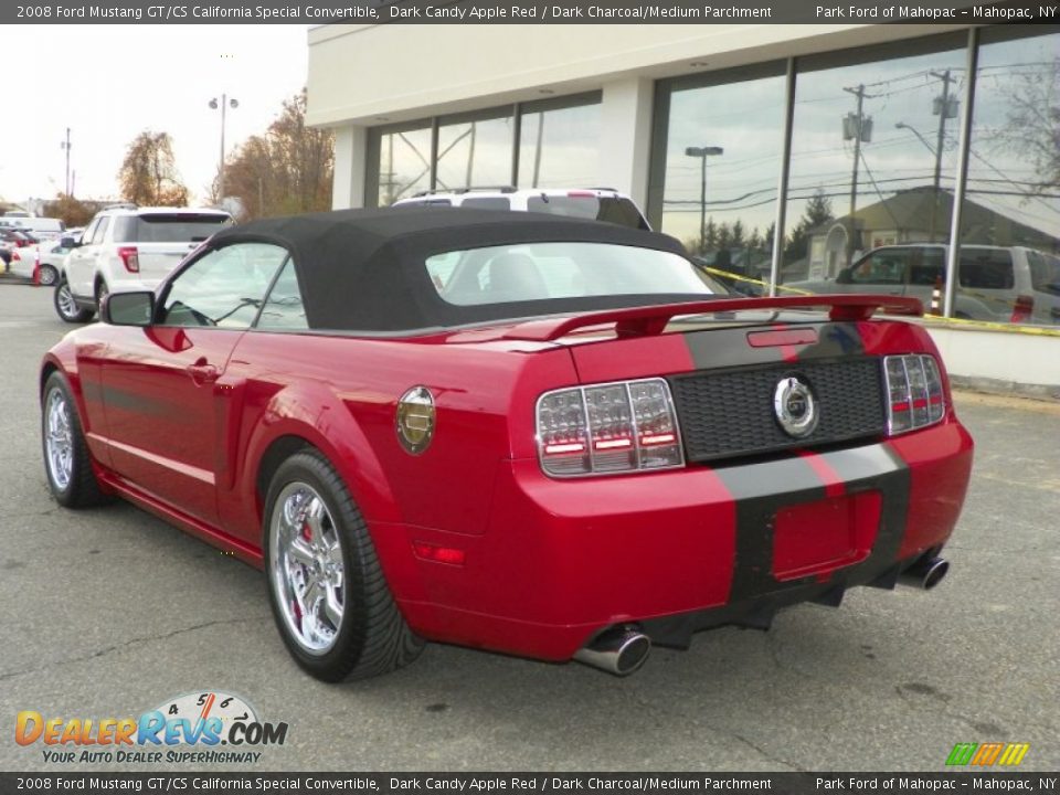 2008 Ford Mustang GT/CS California Special Convertible Dark Candy Apple Red / Dark Charcoal/Medium Parchment Photo #4