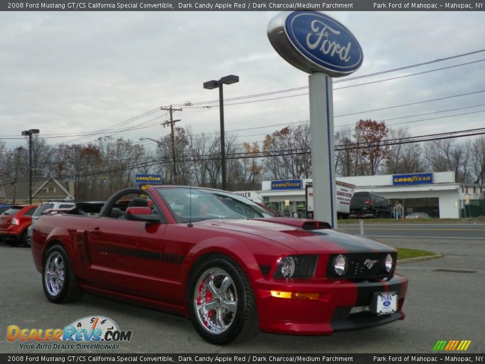 2008 Ford Mustang GT/CS California Special Convertible Dark Candy Apple Red / Dark Charcoal/Medium Parchment Photo #36