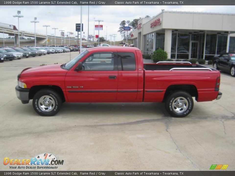 1998 Dodge Ram 1500 Laramie SLT Extended Cab Flame Red / Gray Photo #2