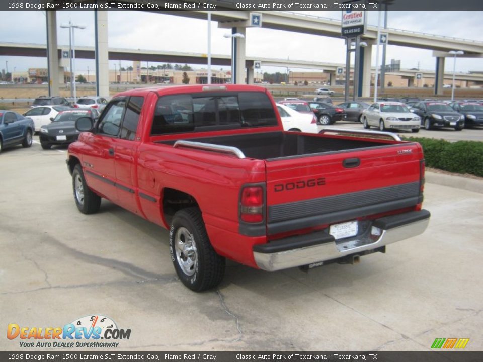 1998 Dodge Ram 1500 Laramie SLT Extended Cab Flame Red / Gray Photo #3