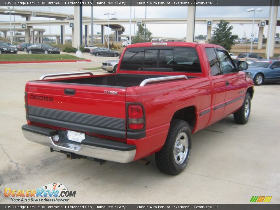 1998 Dodge Ram 1500 Laramie SLT Extended Cab Flame Red / Gray Photo #5