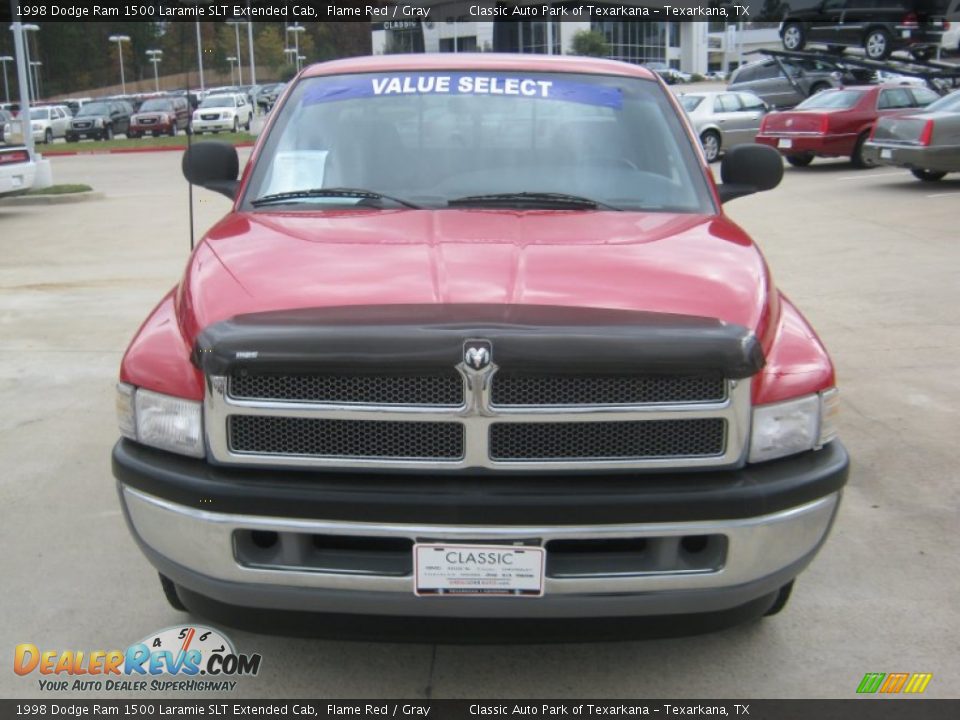 1998 Dodge Ram 1500 Laramie SLT Extended Cab Flame Red / Gray Photo #8