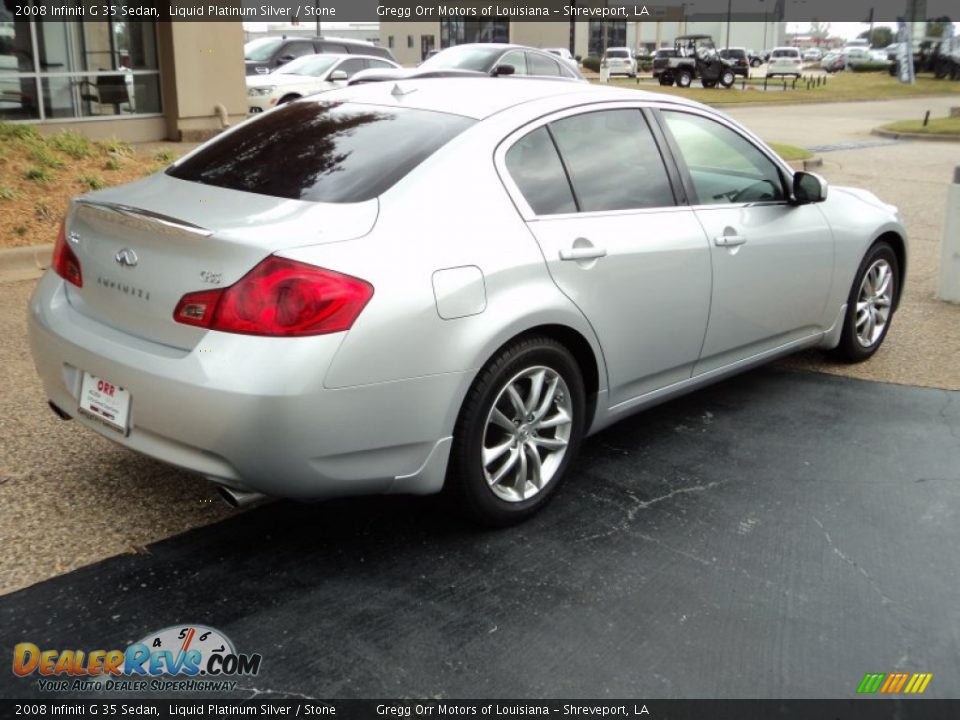 2008 Infiniti G 35 Sedan Liquid Platinum Silver / Stone Photo #3