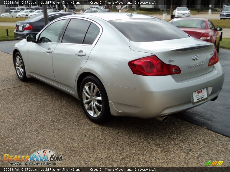 2008 Infiniti G 35 Sedan Liquid Platinum Silver / Stone Photo #4