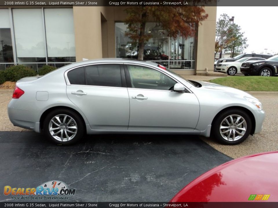 2008 Infiniti G 35 Sedan Liquid Platinum Silver / Stone Photo #5