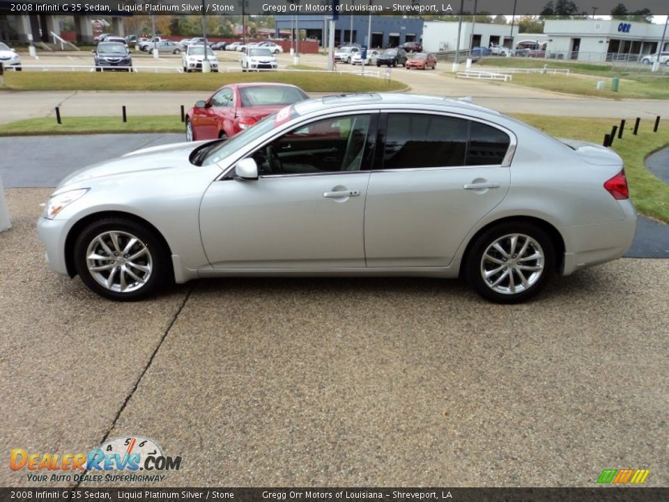 2008 Infiniti G 35 Sedan Liquid Platinum Silver / Stone Photo #6