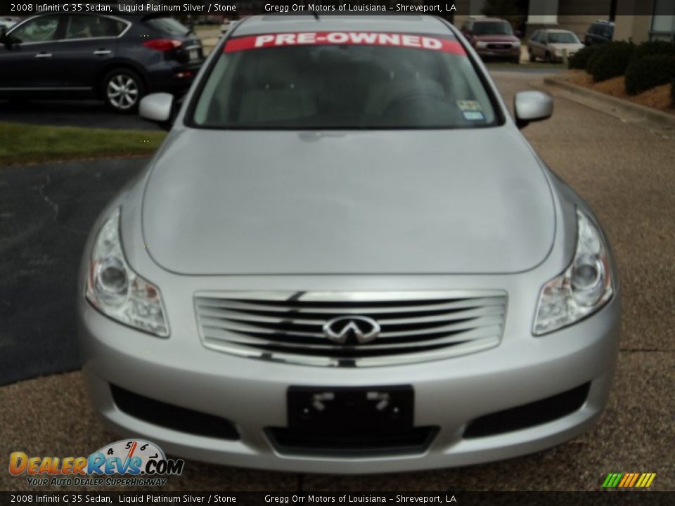 2008 Infiniti G 35 Sedan Liquid Platinum Silver / Stone Photo #7