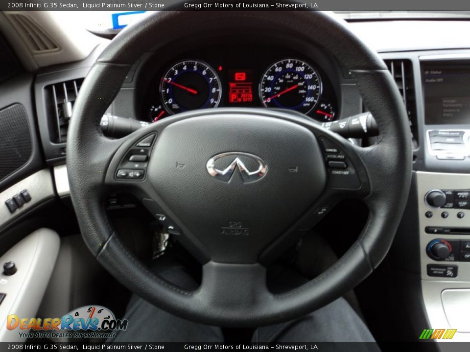 2008 Infiniti G 35 Sedan Liquid Platinum Silver / Stone Photo #11