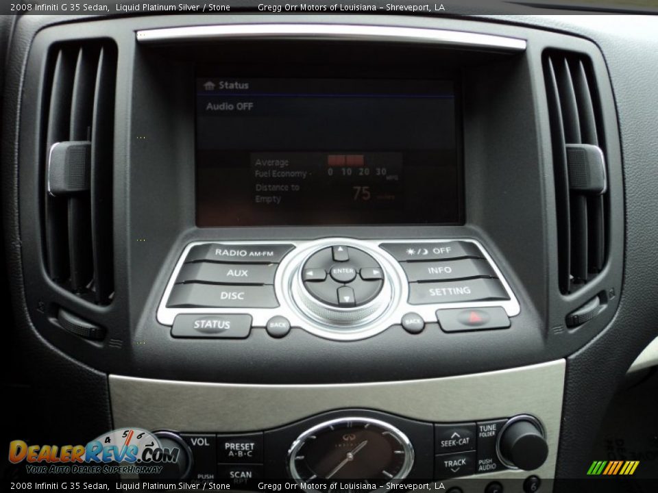 2008 Infiniti G 35 Sedan Liquid Platinum Silver / Stone Photo #13